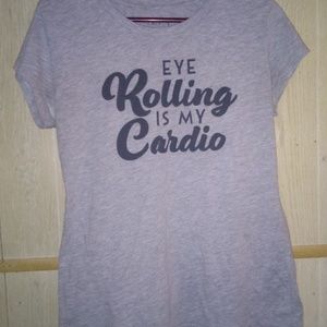 Grey shirt with saying